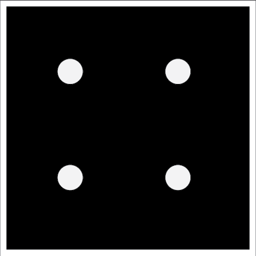 Dice showing number 4