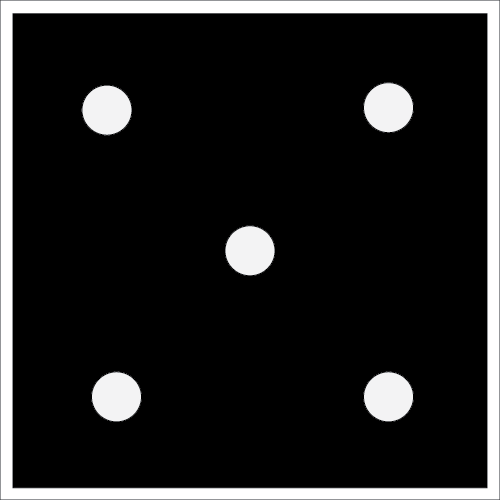 Dice showing number 5