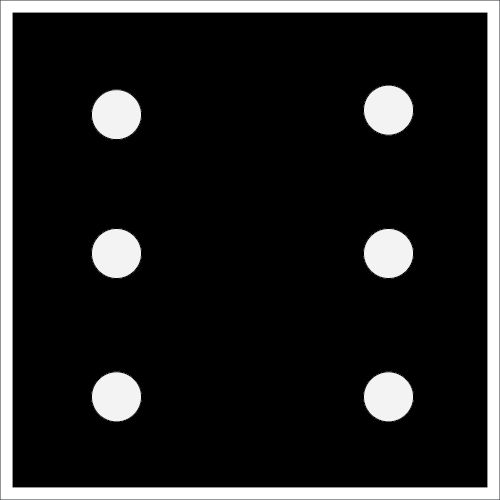 Dice showing number 6