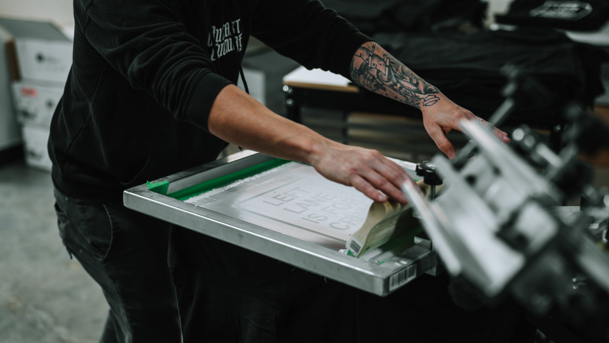 456 Print Co ink on screen printing pallet